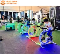 Projeção de Bicicleta Dinâmica Ar Projeção de Bicicleta Dinâmica Interativa AR Desporto Digital Sistema Interativo de Bicicleta Inteligente