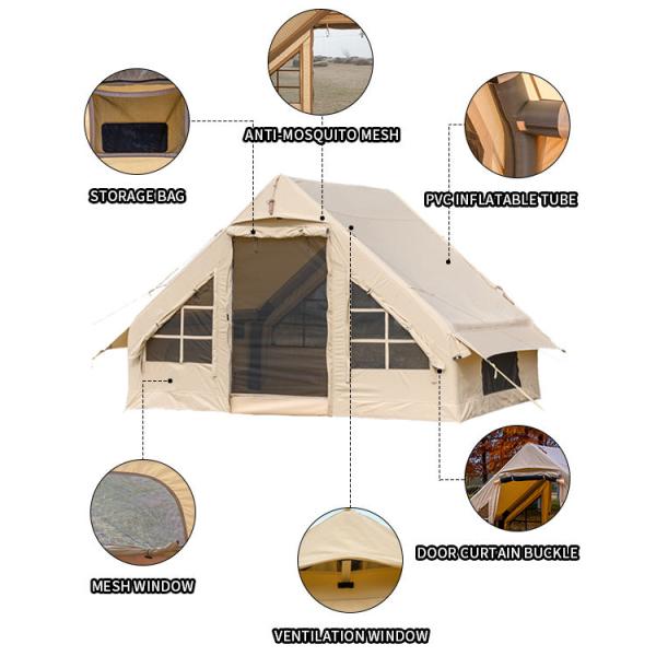 Outdoor Inflatable Camping Tent Waterproof Oxford Cloth Blow Up Tent