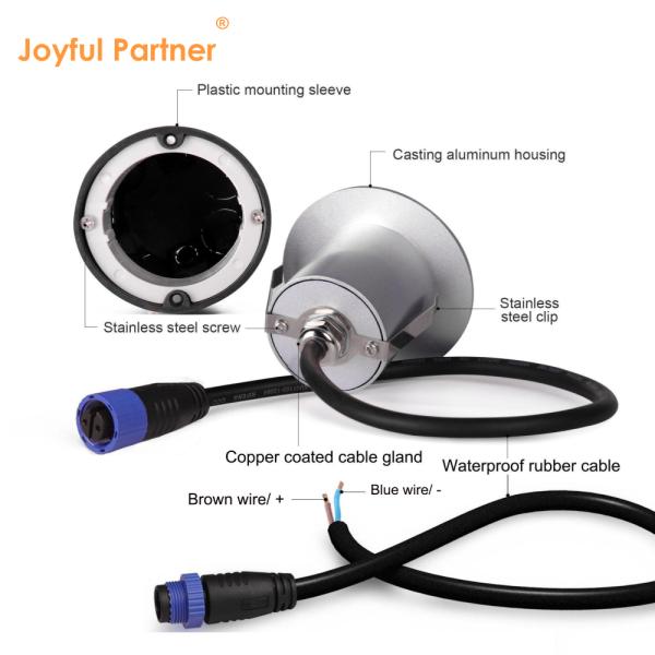 1W Aluminum Housing Outdoor Wall LED Lights Hallway LED Stair Step Light With IP65 Waterproof