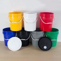 Balde de plástico de 20L com tampa de escotilha para armazenamento de matérias-primas industriais, pós químicos