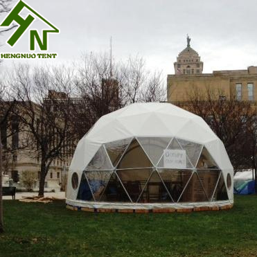 Glass Door Geodesic Dome Tent Luxury Hotel UV Resistant Resort House