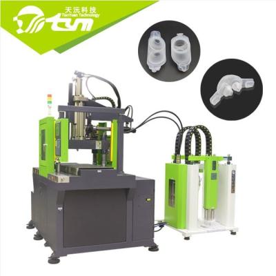 Máquina vertical líquida da modelação por injeção com placa deslizante dobro