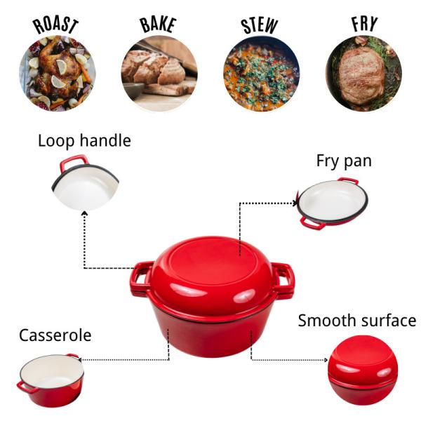 12 дюймов литого железа Skillet лотка лоток картофеля фри литого железа не покрытый эмалью ручкой