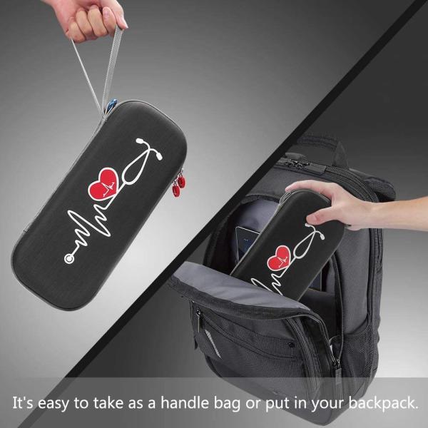 Portable Medical Grade First Aid Kit with Shockproof Waterproof EVA Foam Case Designed for Stethoscope Protection and Easy Carrying