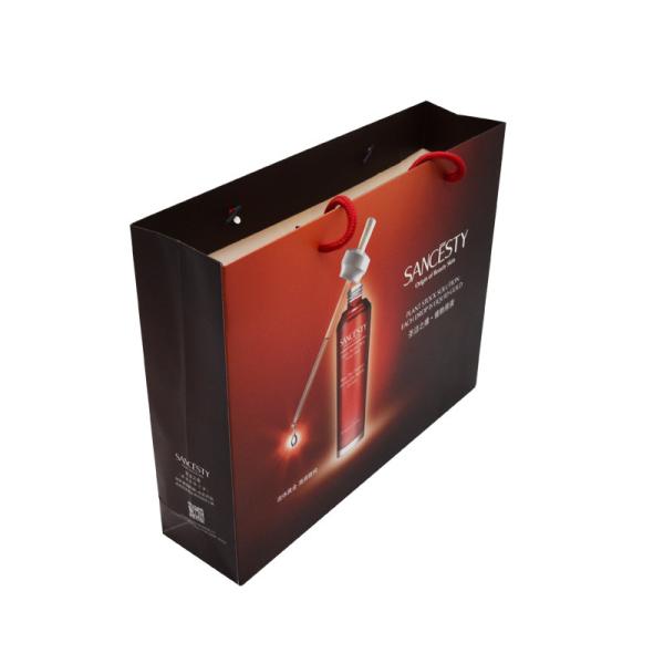 Recycled Kraft Custom Paper Shopping Bags With Rope Handle For Gift