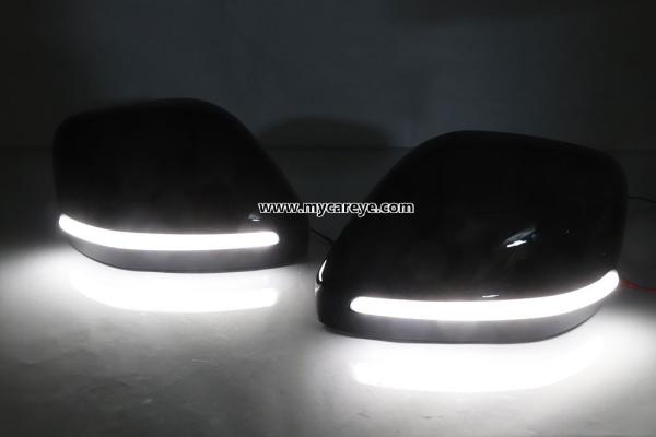 Nissan Patrol Flowing LED Side RearView Mirror Black Cover Replacement Turn Signal Lights