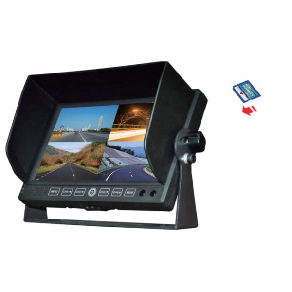 9 Inch All In One DVR car tft monitor , car tft lcd monitor with 4ch cameras recording
