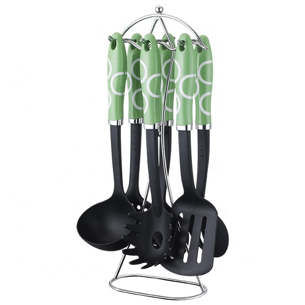 7-Piece Kitchenware Utensil Set with Dishwasher Safe and BPA Free Nylon Utensils