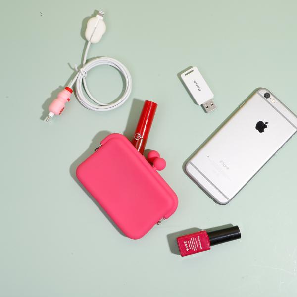Portable Cute Mini Small Bag Keychain Earphone Lipstick Storage Wallet Silicone Coin Purse