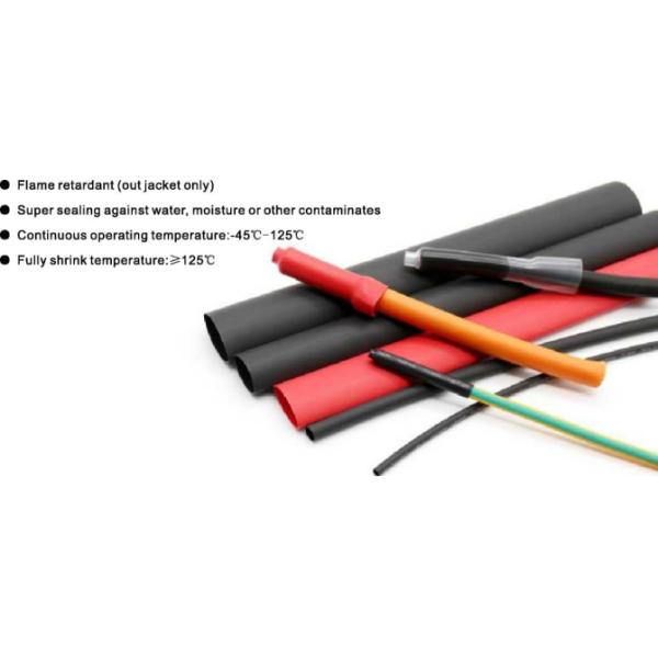 PE трубки сокращения жары стены 2.4mm двойное, трубопровод сокращения жары полиолефина 3x