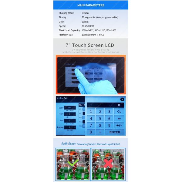 1000mlx112 Lab Orbital Shaker 2 Deck Floor Orbital Shaker For Incubator / Model DFS-903