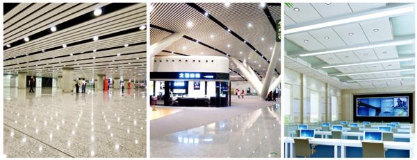 Prepainted Reflective Aluminum Sheet Diffuse Reflectivity 95% Interior Decoration Airport Terminal