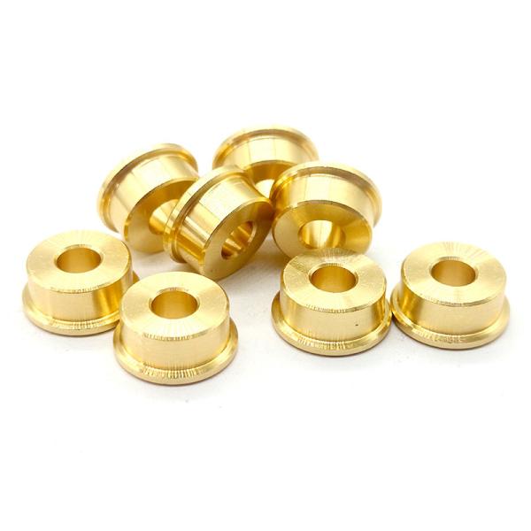 Polished Golden Precision Brass Turned Parts Heat Treatment CNC Machining Brass Parts