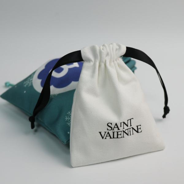 Customized Color Cotton Drawstring Bag for Custom Jewelry Packaging 100% Organic