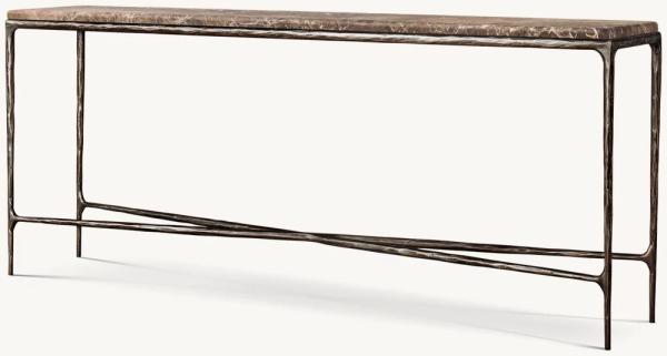 Bedroom Functional Console Table Furniture With Stainless Steel And Glass Top