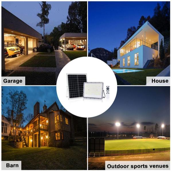 170lm/w Solar Powered Flood Lights With Motion Sensor Garden Dusk To Dawn Security