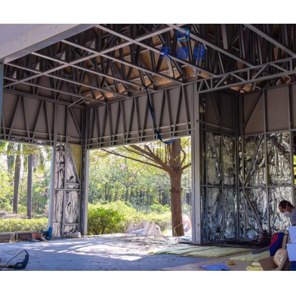 Bela Vila Prefabricada de Isolamento Quadro de Aço Galvanizado Vila de Aço Leve