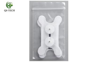 Non-woven fabric material snap button electrode for swallowing treatment instrument