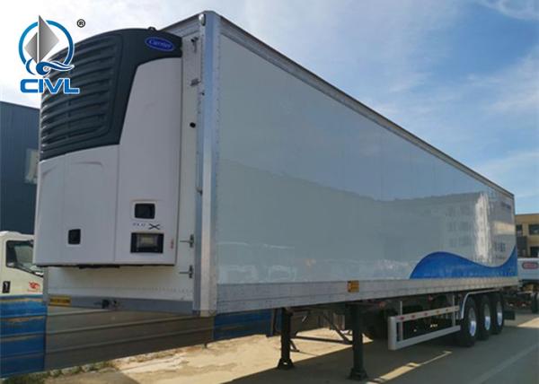 3 Axle Refrigerated Semi - Trailer 13-15m Long Refrigerator Semi Trailer 24000kg Cooler Trailer