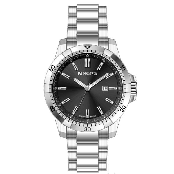 Men Custom steel strap stainless steel water resistant watch Free Logo OEM / ODM