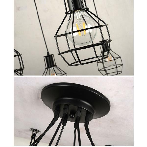 Retro Loft Industrial Chandelier Adjustable E27 Multi Head Lamps Restaurant metal lamp(WH-VP-225）