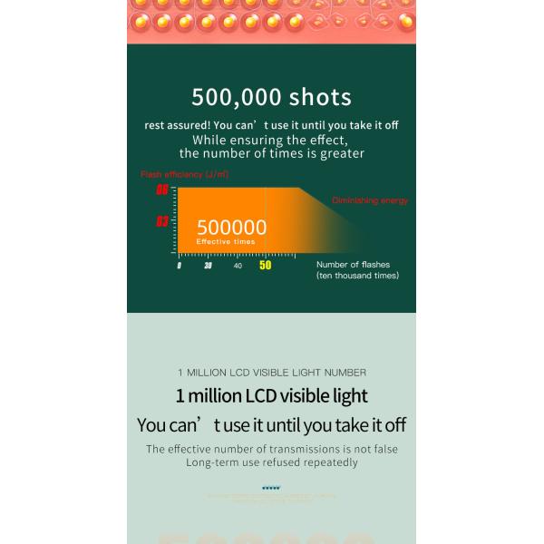 IPL 990, 000 Flashes Handheld Laser Hair Remover Permanent Painless