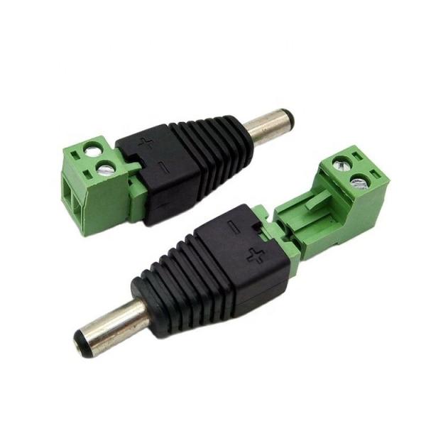 Solderless Insert Male Female 2.1 X 5.5mm DC Jack Connector Power Terminal Plug Adapter for LED Strip CCTV Camera