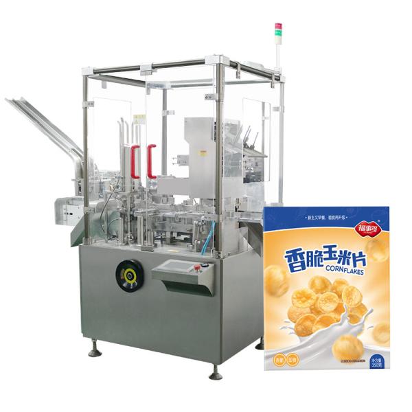 Erecting Automatic Cartoning Packing Machine 0.75kw Mini Water Bottle Cartoning Machine
