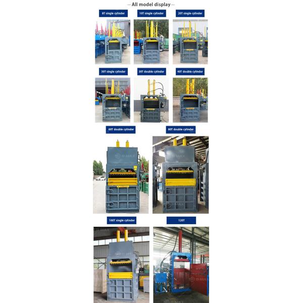 High Productivity Vertical Hydraulic Plastic Pet Bottle Press Baler for Waste Plastic