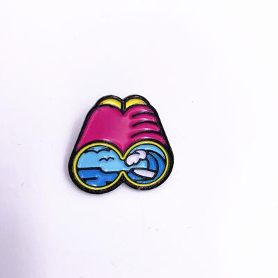 Embossed Logo Metal Lapel Pins Gift Dye Black Colors Plated Soft Enamel Pin Badges