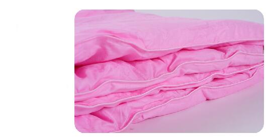 Natural mulberry silk quilt 100% cotton jacquard fabric in light pink /dark pink color