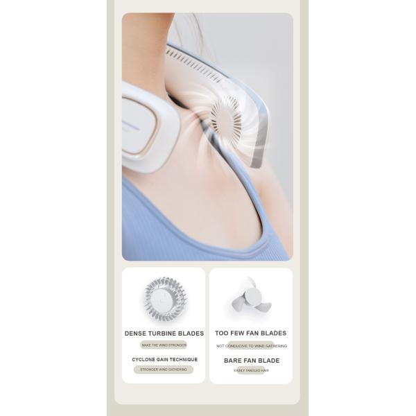 Лопасти вентилятора 5 USB офиса перемещения вентилятор спорт шеи портативной Bladeless вися