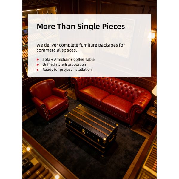 Nidea #862 Classic Retro Design Sofa Vintage Real Leather Sofa Classic Design for Home Hotel Living Room Sofa