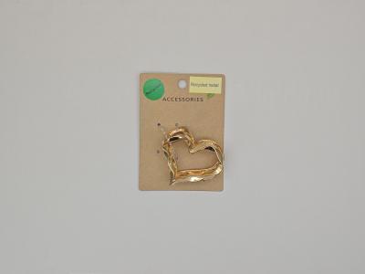 Eco-Friendly Medium Heart Recycled Metal Hair Claw Clips with Various Shapes