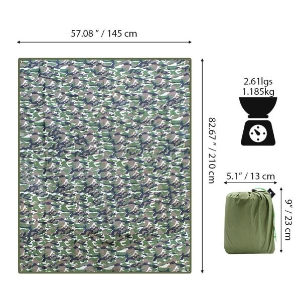 Mutifunctional 0.6kg 210D Oxford Camping Ground Sheet