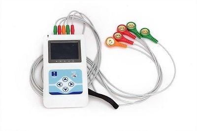 OLED Display TLC9803 Portable Patient Monitor 3 Channel Dynamic ECG Holter PC English Software