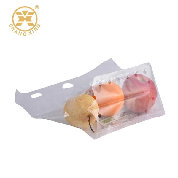 12oz Resealable Packing Bags For Vegetables CPP Clear Plastic Stand Up Pouches With Holes