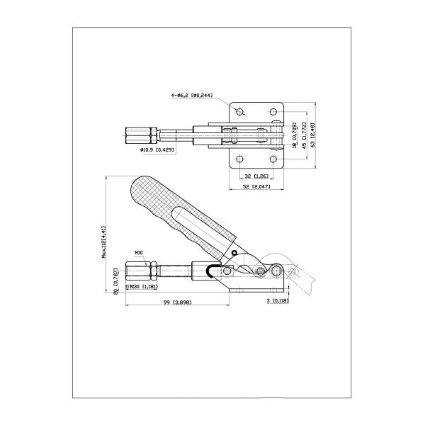Heavy Duty 200KG Capacity Push Pull Toggle Clamp For Riveting