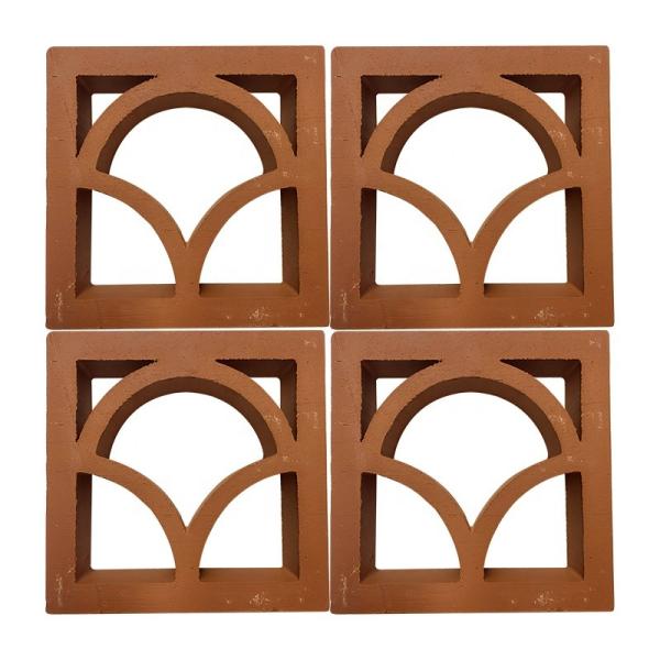 Terracotta Breeze Blocks Manufacturer Decorative Hollow Clay Bricks for Facades and Garden Walls