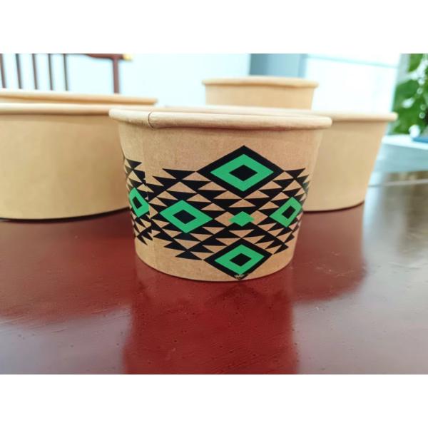 Versatile 1100ml 165*145*65 mm Paper Bowl for Salad/ Noodles/ Hot Soup Regular Supply