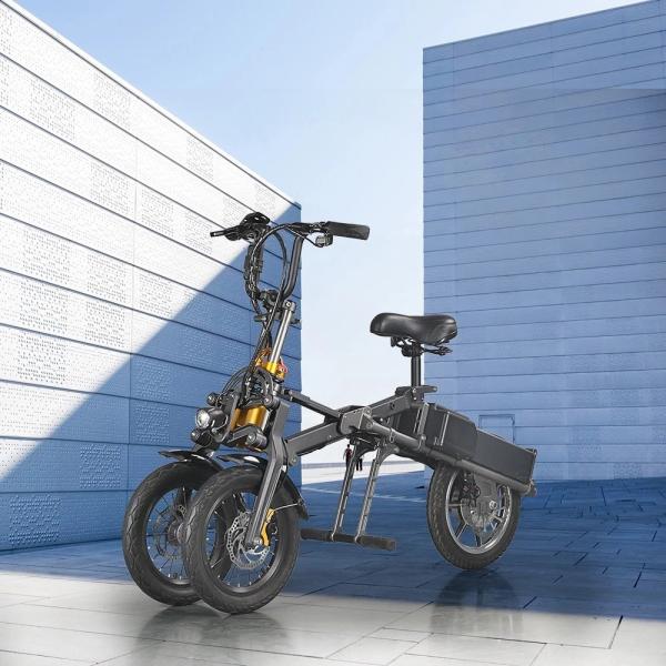 14 Inch Mini Electric Tricycle Bike , Electric Foldable Tricycle With 3 Wheels