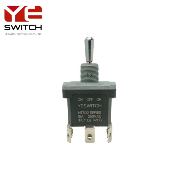 Metal Handle ON-OFF-ON Industrial Metal Toggle Switch With Outer Screw Terminal