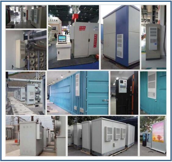 Low Noise AC220V 500W Outdoor Cabinet Air Conditioner