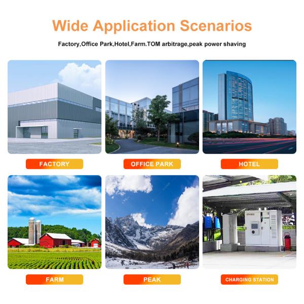 Sistema de armazenamento de energia LiFePO4 para aplicações comerciais e industriais ao ar livre 46 kWh a 215 kWh