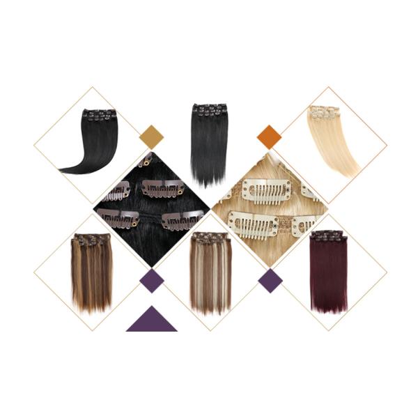 Расчесывайте легко зажим в естественных расширениях волос, белокурый зажим 8А в расширениях волос