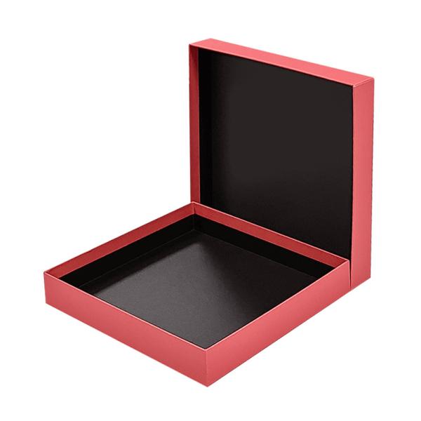 Custom Red Lid And Base Shoulder Neck Box T Shirt Clothes Scarf Packaging Clothing Luxury Rigid Box For Clothes Scarf