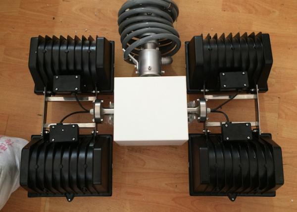 4x1000W lamps 1.5m height fire truck vehicle roof mount move lighting mast tower system/remote control