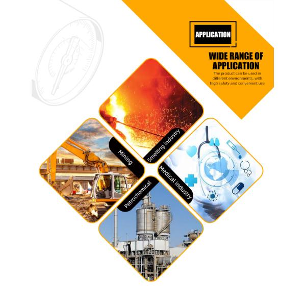 OEM Supported Universal 100mm 1.6% Full ss Manometer Pressure Gauge for Gas and Liquid