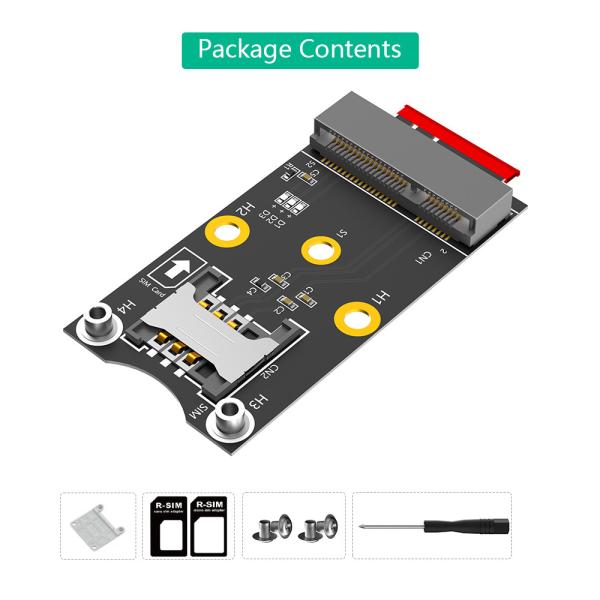 Mini PCI-E to M.2(NGFF ) key A/E Adapter With SIM card Slot for WiFi/WWAN/LTE Module