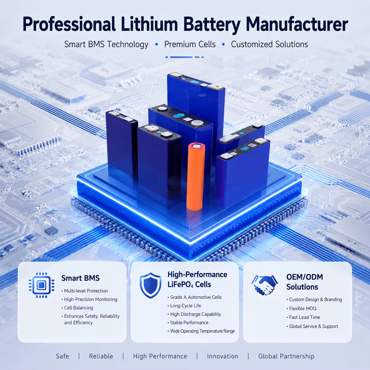 72V 40Ah Lithium Ion Battery Pack For Electric Motorcycle